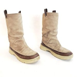 Sperry Leather/Suede Pull on Winter Boots Sz 7.5 M